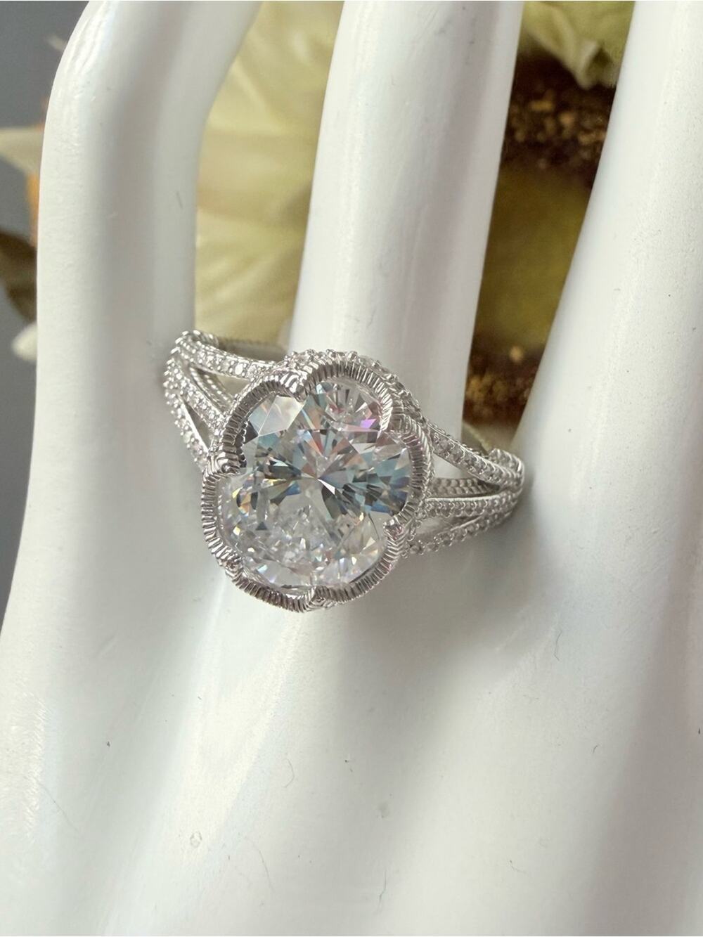 Judith Ripka 925 Sterling Silver Ring Size 11 NEW